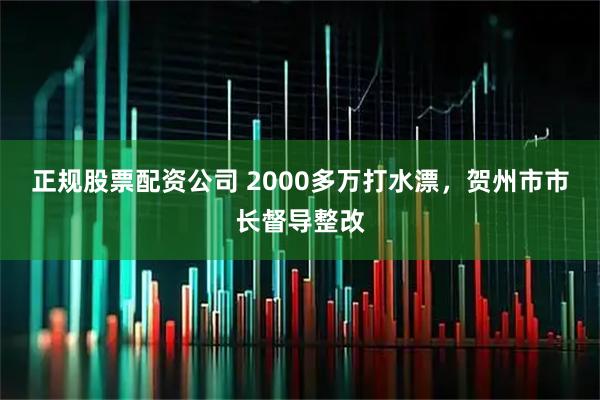 正规股票配资公司 2000多万打水漂，贺州市市长督导整改